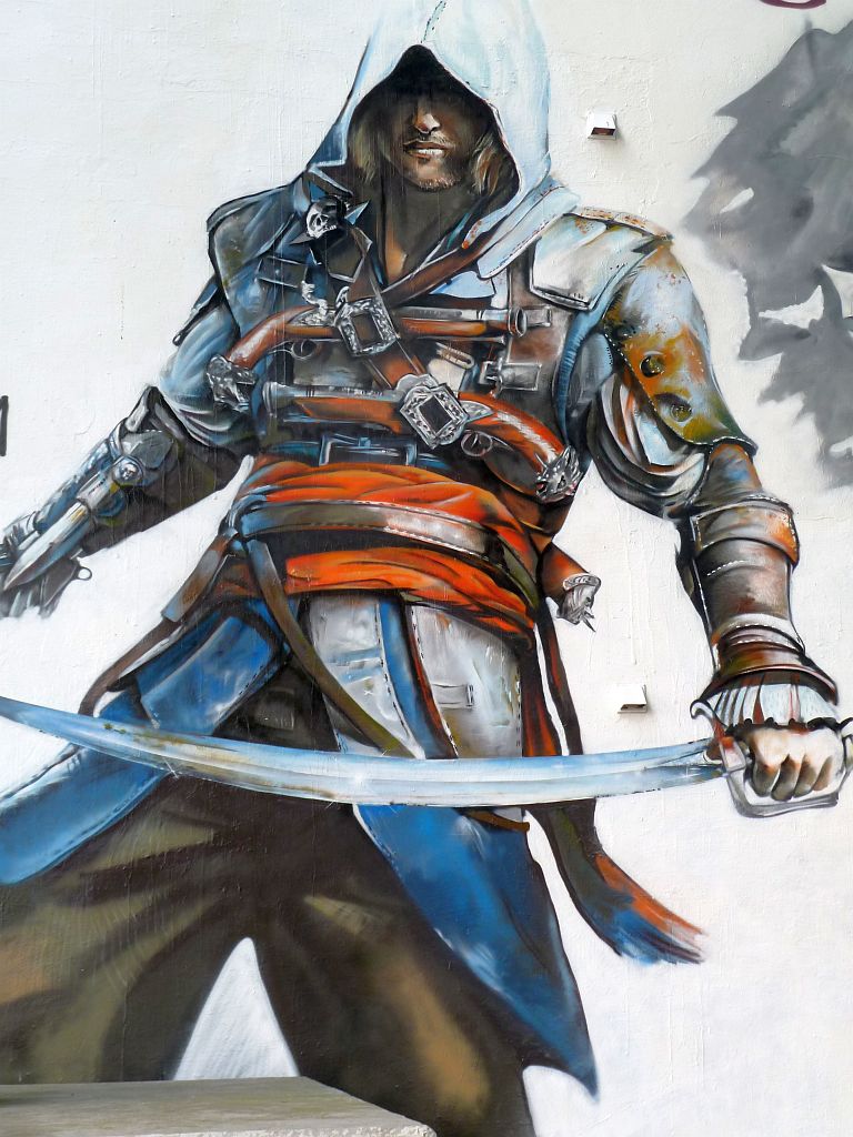 Bosbaanweg - Promotie Graffiti voor Assassins Creed Black Flag - Amsterdam