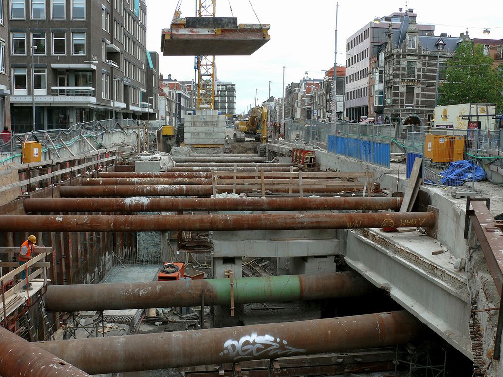 Werkzaamheden Noord- Zuidlijn - Amsterdam