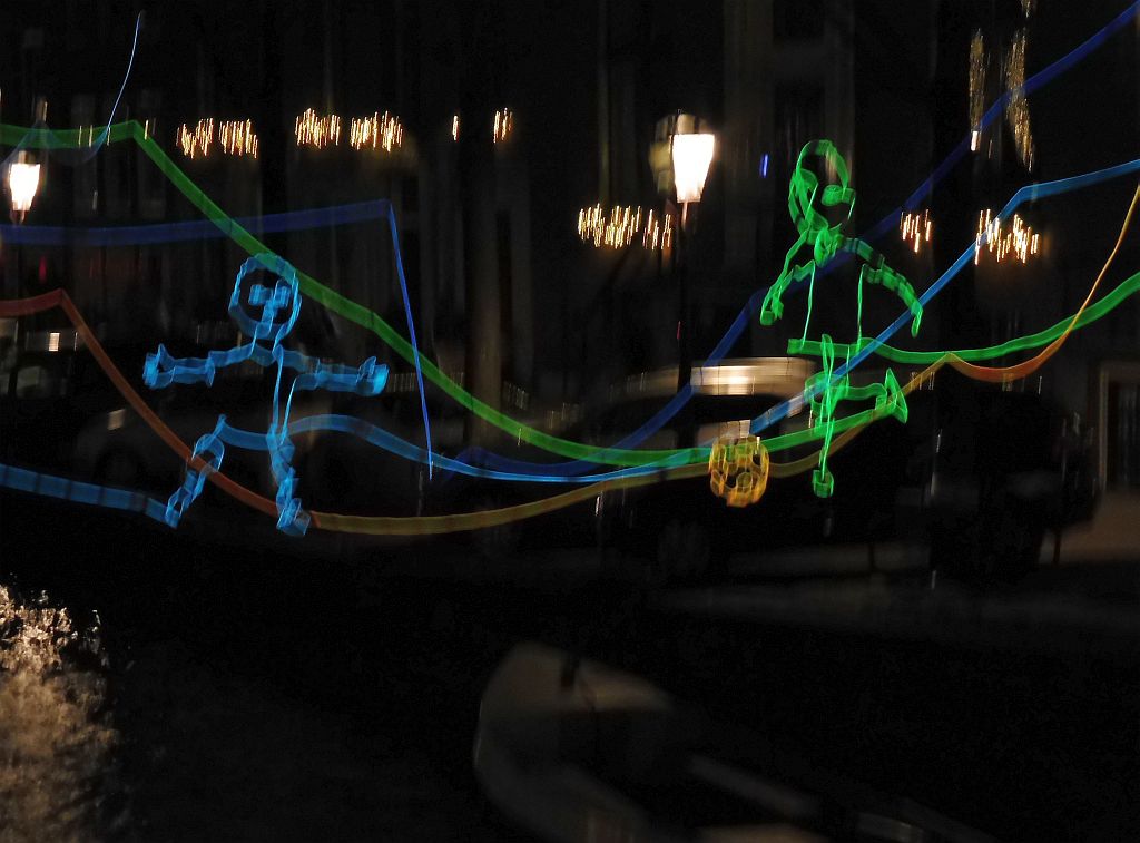 Amsterdam Light Festival 2015 - Paths Crossing van Ralf Westerhof - Herengracht - Amsterdam