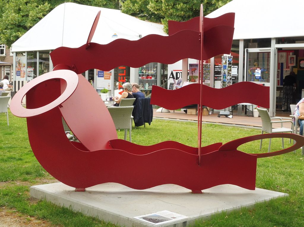 ArtZuid 2017 - Hans van de Bovenkamp - Red Circles and Waves - Amsterdam